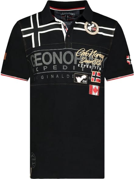 Geographical Norway Heren Polo Katoen Karadock Zwart - M