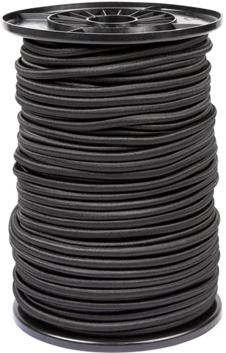 Rubbermagazijn - Elastisch koord - Zwart - 8mm - Lengte: 100 meter - Elastiek op rol - Zeer elastisch & slijtvast