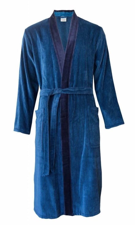 Cawo Heren Badjas 5840 Velours Kimono - Stein 58