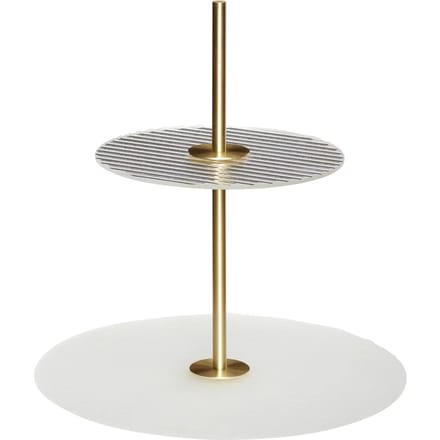 Hübsch etagère Ripple Brass Clear White