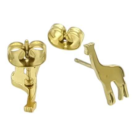 Giraf oorbellen - Premium gold-plated staal - 12 x 5 mm