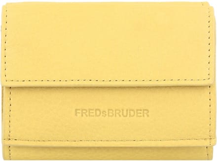 FREDsBRUDER Leren Portemonnee Bobonia Foldover Wallet Capri Yellow Mosterdgeel