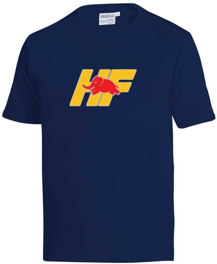 Sparco Lancia HF Geel T-Shirt - Marineblauw/Wit