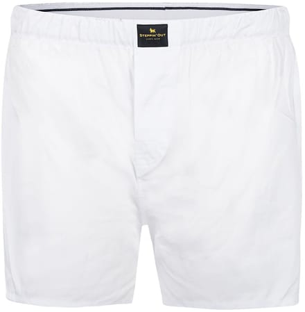 Steppin' Out Boxer Wit Oxford - Maat M - Heren - Boxershorts