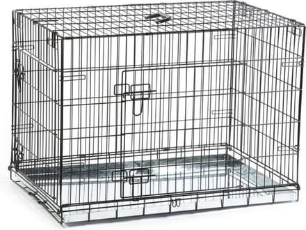 Beeztees - Hondenbench - 2 Deurs - Zwart - L - 89x60x66 cm