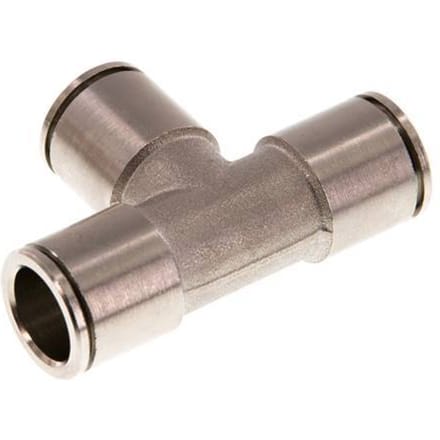 12mm T-koppeling Messing Insteekfitting NBR