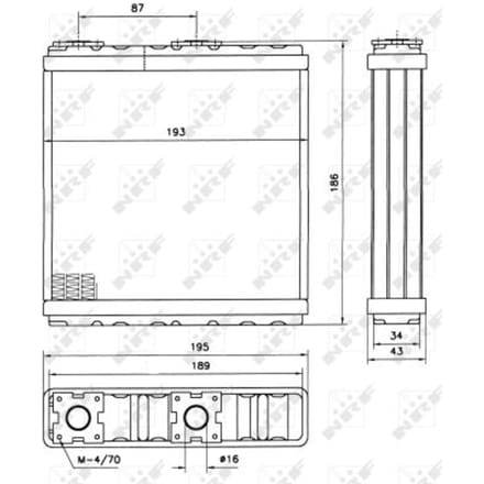 Warmtewisselaar, interieur verwarming NRF 52098