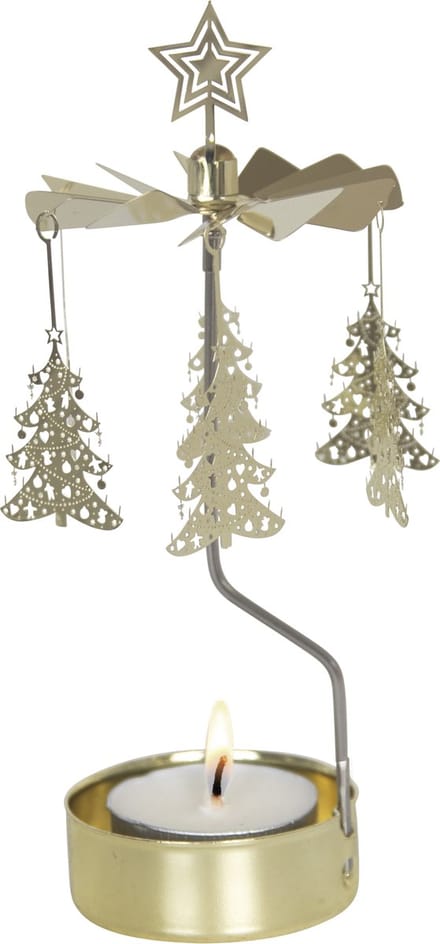 Rotary candle gouden kerstboom - Pluto Produkter