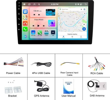 Wentinkmo Carplay 9 inch 2Din 4 - 64G autoradio draadloze - Bluetooth autoradio