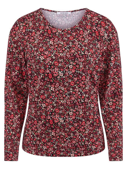 Shirt ronde hals Van Peter Hahn rood