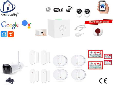 Draadloos beveiligingsbox werkt met wifi en met spraak gestuurde apps. ST01C-27