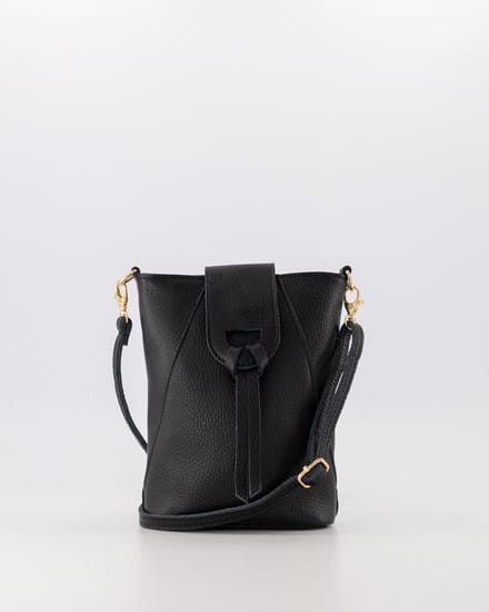 Teatro - Kendra - Classic Grain - Crossbodytasje - Leer - Black