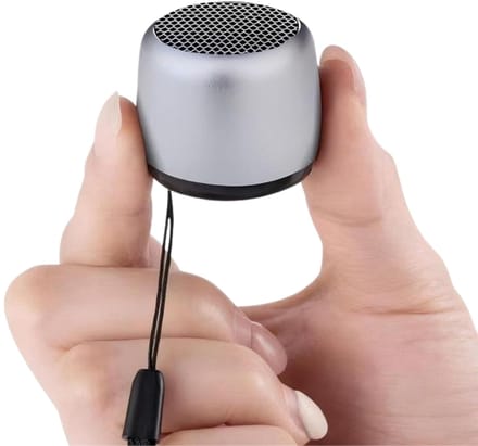 Mini Bluetooth Speaker met Deep Bass – Aluminium Behuizing – Sensor TWS Pairing – TF-kaart – Compact & Draagbaar – Zilver