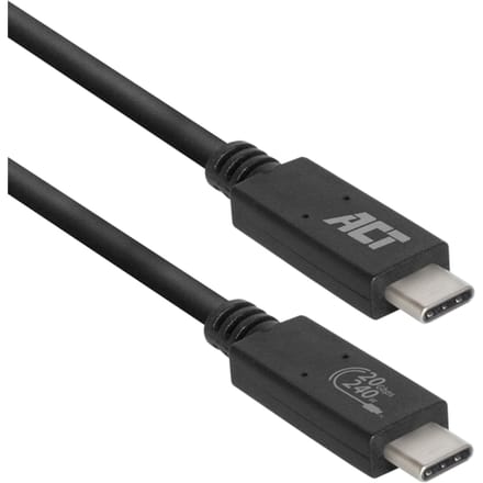 ACT USB4® 20Gbps 240W USB Type-C® kabel, USB-IF gecertificeerd, 1 meterAC7431
