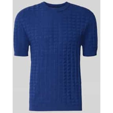Gebreid shirt van viscosemix met structuurpatroon