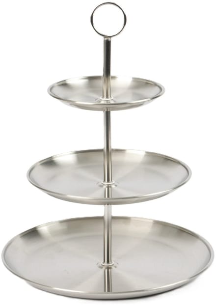 Ceruzo Etagère – 3-laags Serveerschaal – RVS – D26 x H34 cm