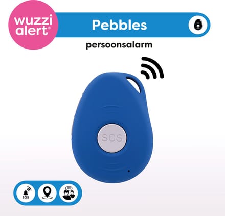 Wuzzi Alert persoonsalarm - Pebbles blauw - Senioren alarm
