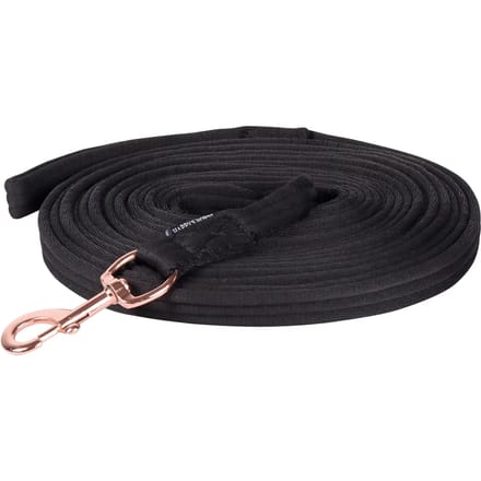 Harry's Horse - Longeerlijn Soft - Rosegold - 8m - Zwart