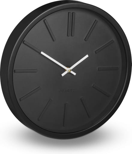 wandklok - Ø 35 cm - zonder secondewijzer - modern - zwart