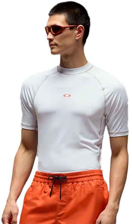 Oakley Apparel Ventura Korte Mouw Rash Guard Wit S Man