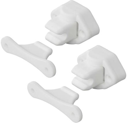 ProPlus Deurvanger - 2x - wit - kunststof - deurstopper - voor deur/camper/caravan
