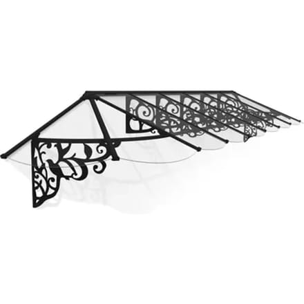 Palram | Canopia - Veranda- En Deurluifel Lily - Helder - Zwart - 70x88x472cm