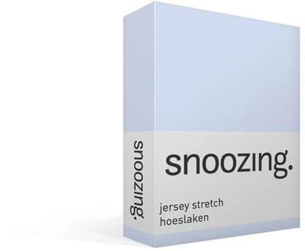 Snoozing Jersey Stretch - Hoeslaken - Eenpersoons - 90/100x200/220 cm - Hemel