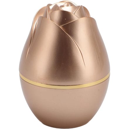 Bloem Roos Ringendoosje Champagne Kleur Magnetisch Open Roosvormig Ringetui voor Sieraden Display brown