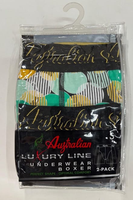 2 stuks Australian Boxershort - Geel-Groen- M