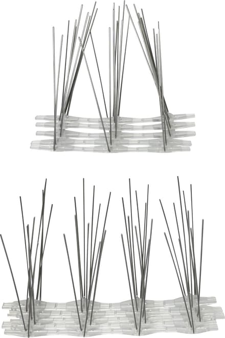 Benson Antiklimstrips vogelpinnen - 20x - metaal - 165 cm - inbraakbeveiliging - duivenpinnen