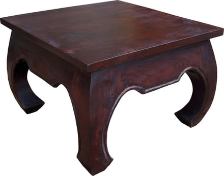 Vloertafel van Acaciahout - vierkant 60x60 cm, Koffietafel in Koloniale Stijl