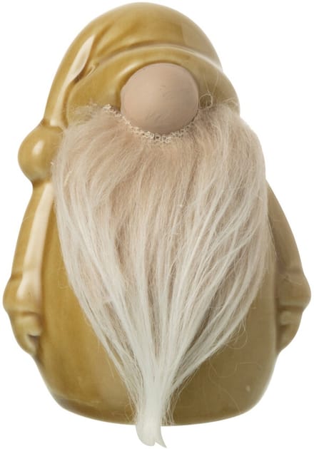 J-Line figuur Kabouter - porselein - oker - small