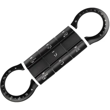 Autocollant Garniture Bouton Climatisation De Console Centrale De Voiture, Mercedes Benz Cla, C117, Gla, black