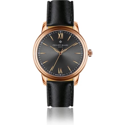 Lederen horloge Philipp Blanc Geneva