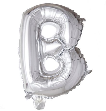 Folie Ballon Letter 40″ B - Zilver
