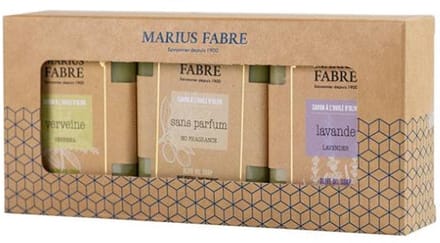 Marius Fabré -Cadeauset van 3 Savonnettes - Verbena -Olijf - Lavendel - 3 x 150 gr.