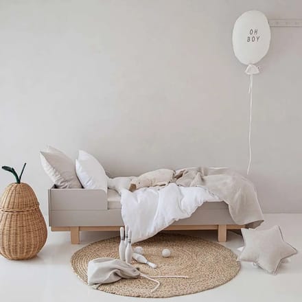 Persoonlijk kussen bal grijs Malomi Kids