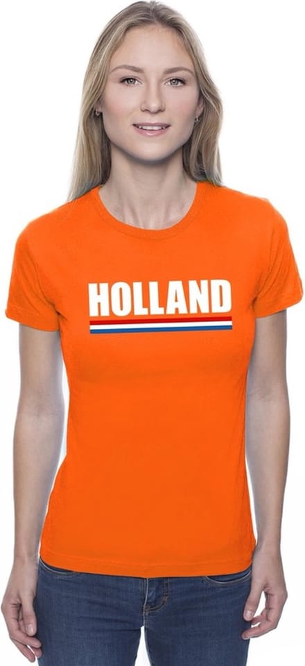 Oranje Holland supporter shirt dames M