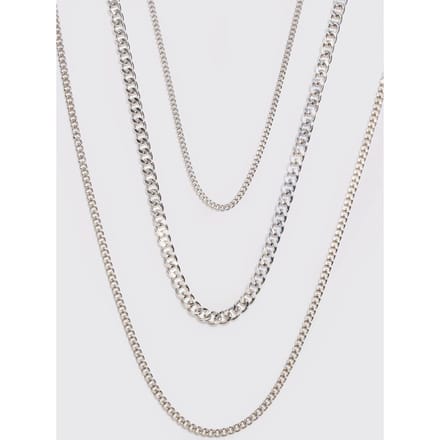 3-delige ketting in zilver | Silver