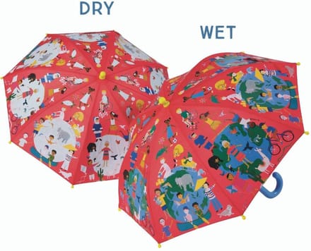 Floss & Rock Paraplu One World - 60 cm x Ø 66 cm - Verandert van kleur!