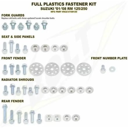 Compleet plastic motorbevestigingsset Bolt Suzuki RM125/250
