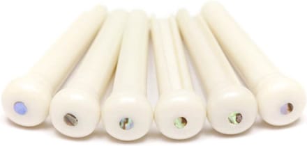 Graph Tech PP-1182-00 Traditionele Brugpinnen met Paua Schelpinlay - Set van 6