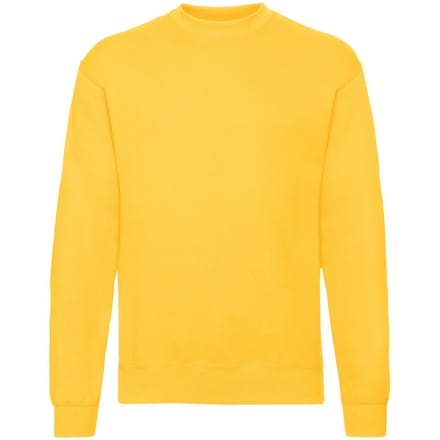 Fruit of the Loom Heren Klassiek 80/20 Ingezet Sweatshirt (Zonnebloem Geel)
