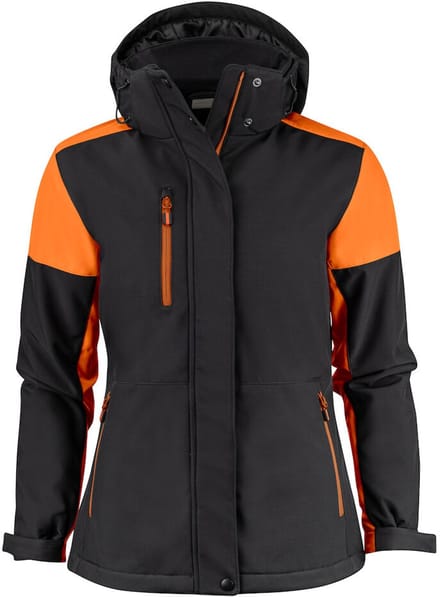 Printer PRIME PADDED SOFTSHELL PRIME LADY 2261072 - Zwart/Oranje - L