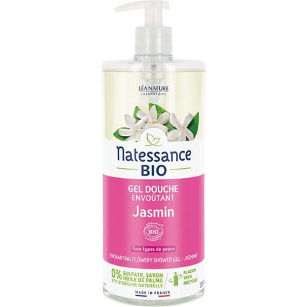 Natessance Douchegel Jasmin Bio Sans Sulfate 1 L 1000 Gel
