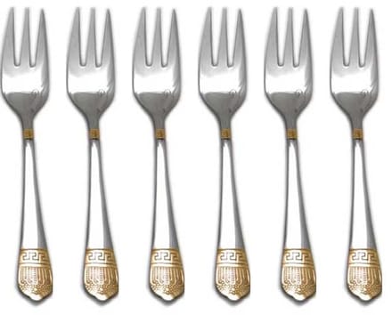 Kadirelli Dessertvork - 12 Stuks - Zilver/Goud