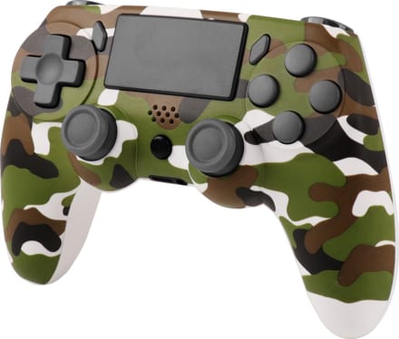 Ntech PS4 Controller Geschikt voor PS4 en PS3 - PS4 controller Draadloos Camouflage Groen - Audio Jack Input - Touch Sensor - Dual Trilmotoren Draadloze Controller