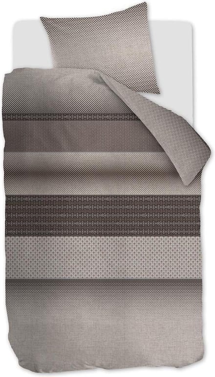 Rivièra Maison Retrograde Dekbedovertrek - Eenpersoons - 140x200/220 cm - Bruin