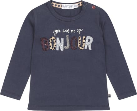 Dirkje-Girls T Shirt Ls -Navy - Maat 56