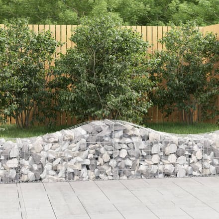 vidaXL - Schanskorven - 15 - st - gewelfd - 200x50x40/60 - cm - gegalvaniseerd - ijzer